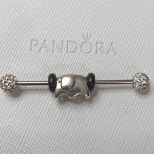 Pandora Sideways Elephant Vintage 2004-2005 Silver Charm